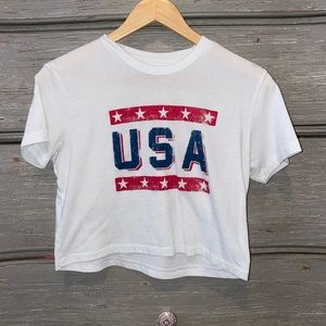USA Cropped Tee